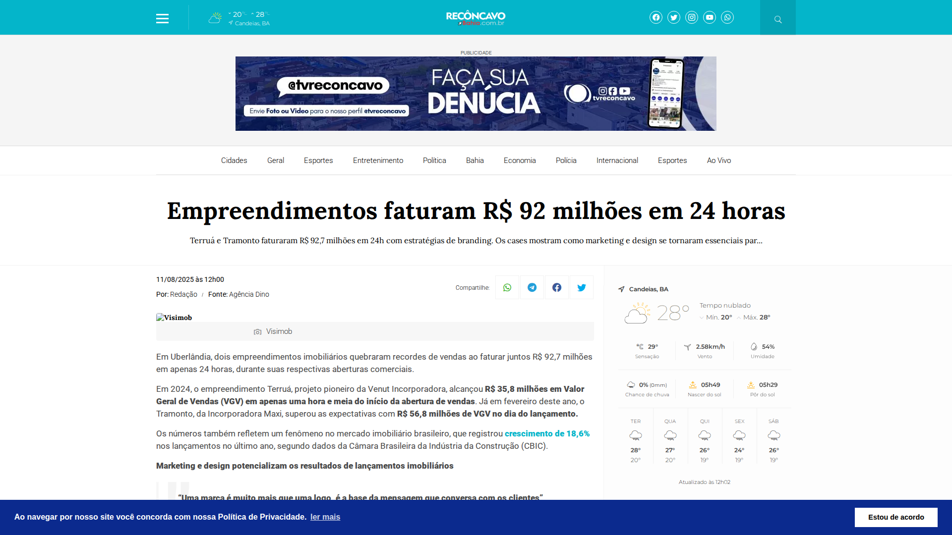 News from RECONCAVO BAHIA