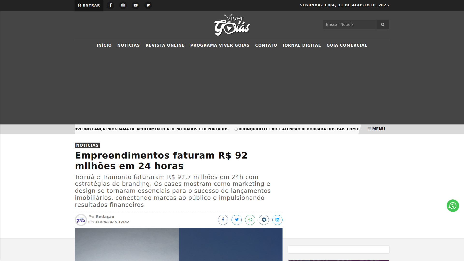 News from Viver Goiás