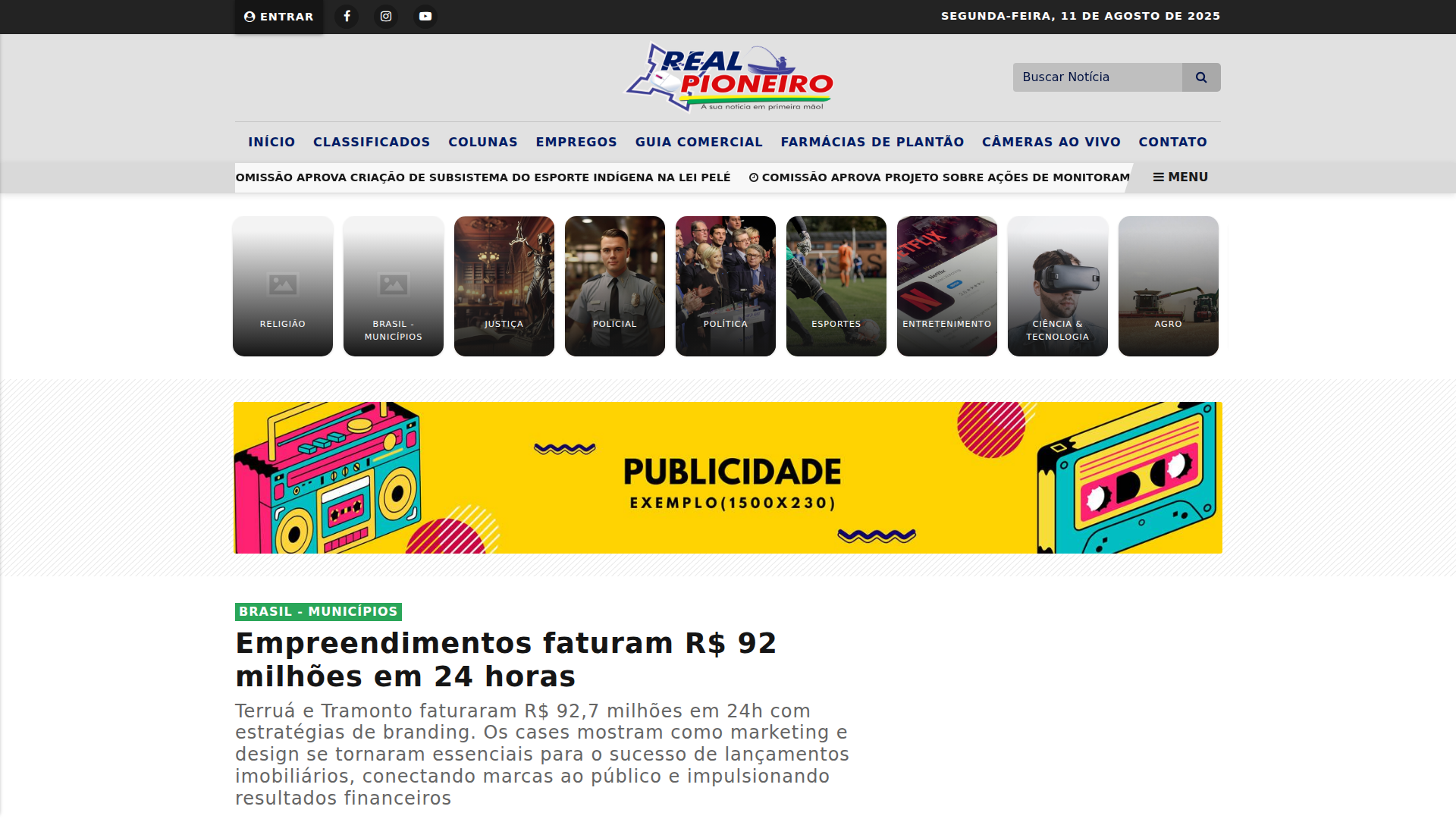 News from Real Pioneiro