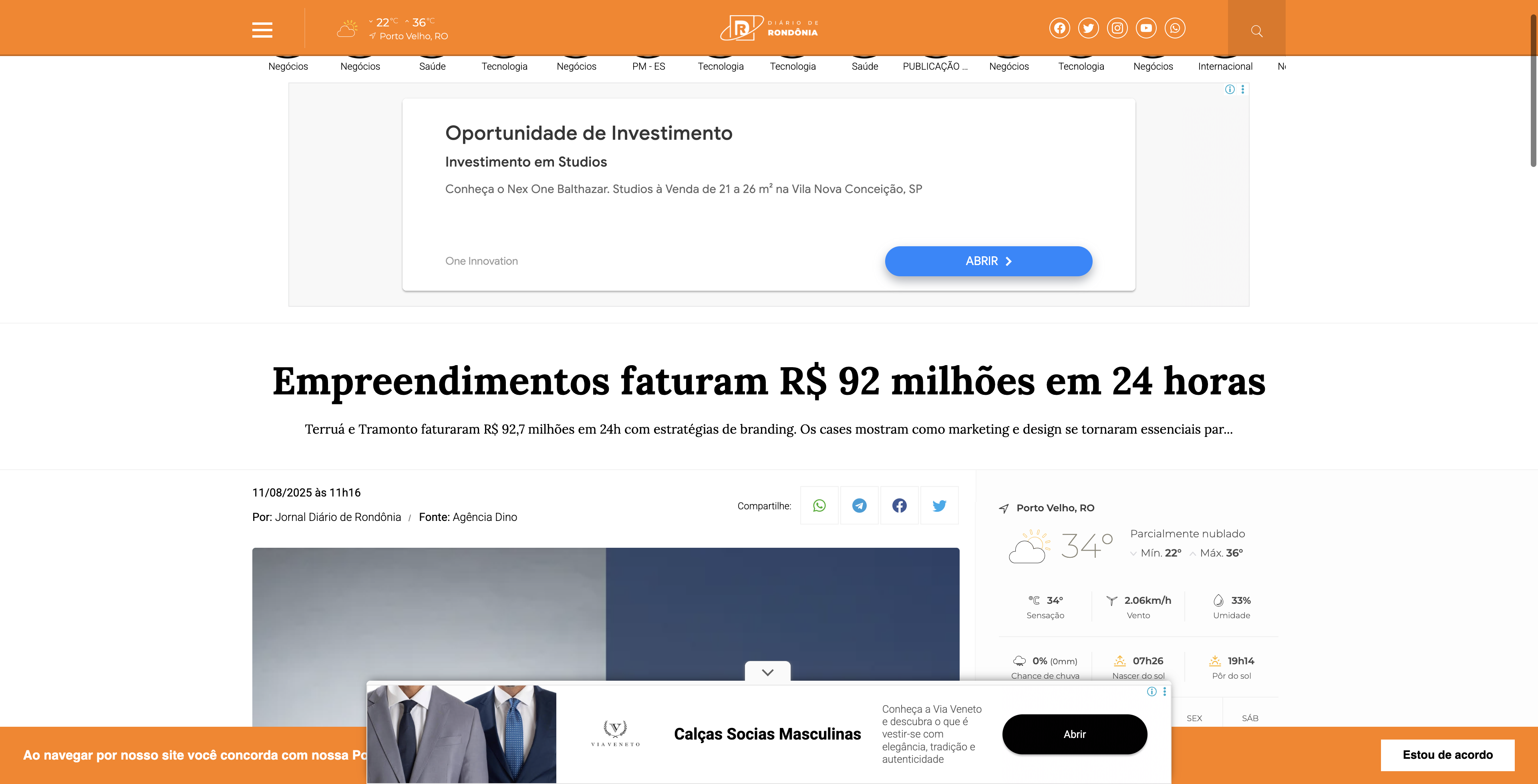 News from Jornal Diário de Rondônia
