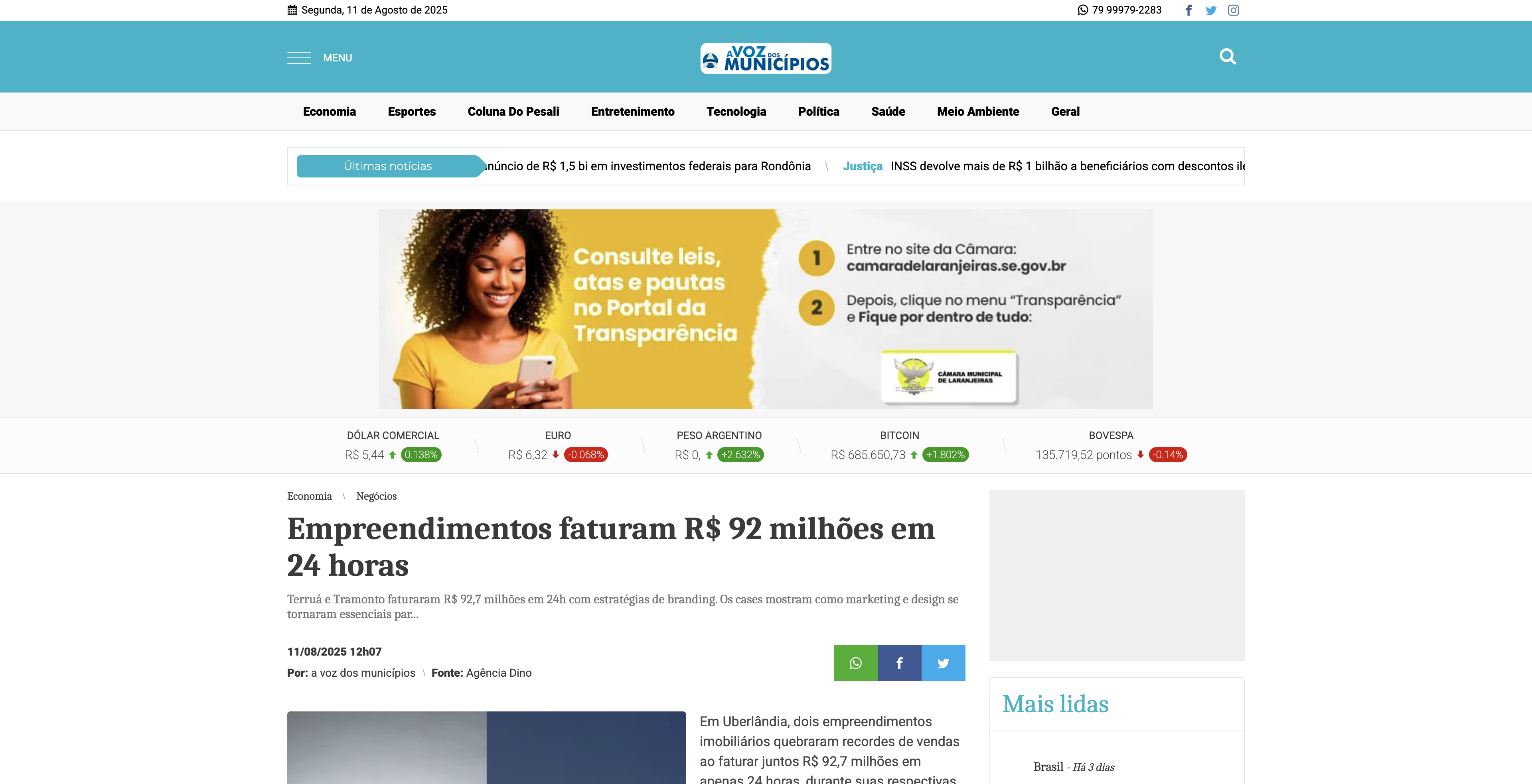 News from A Voz dos Municípios