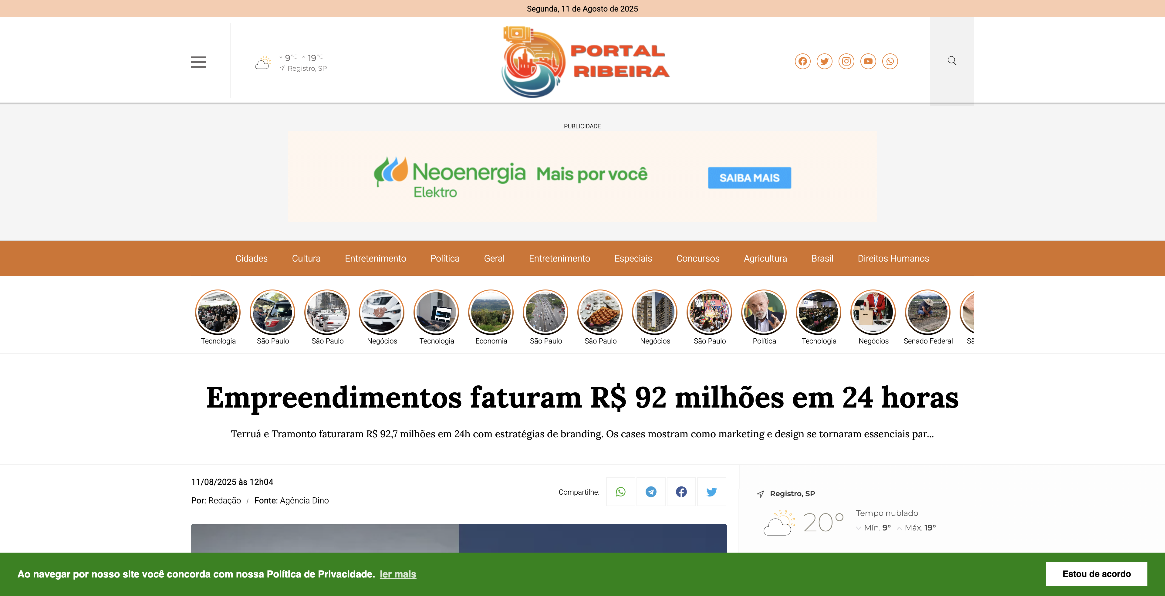 News from Portalribeira.com.br
