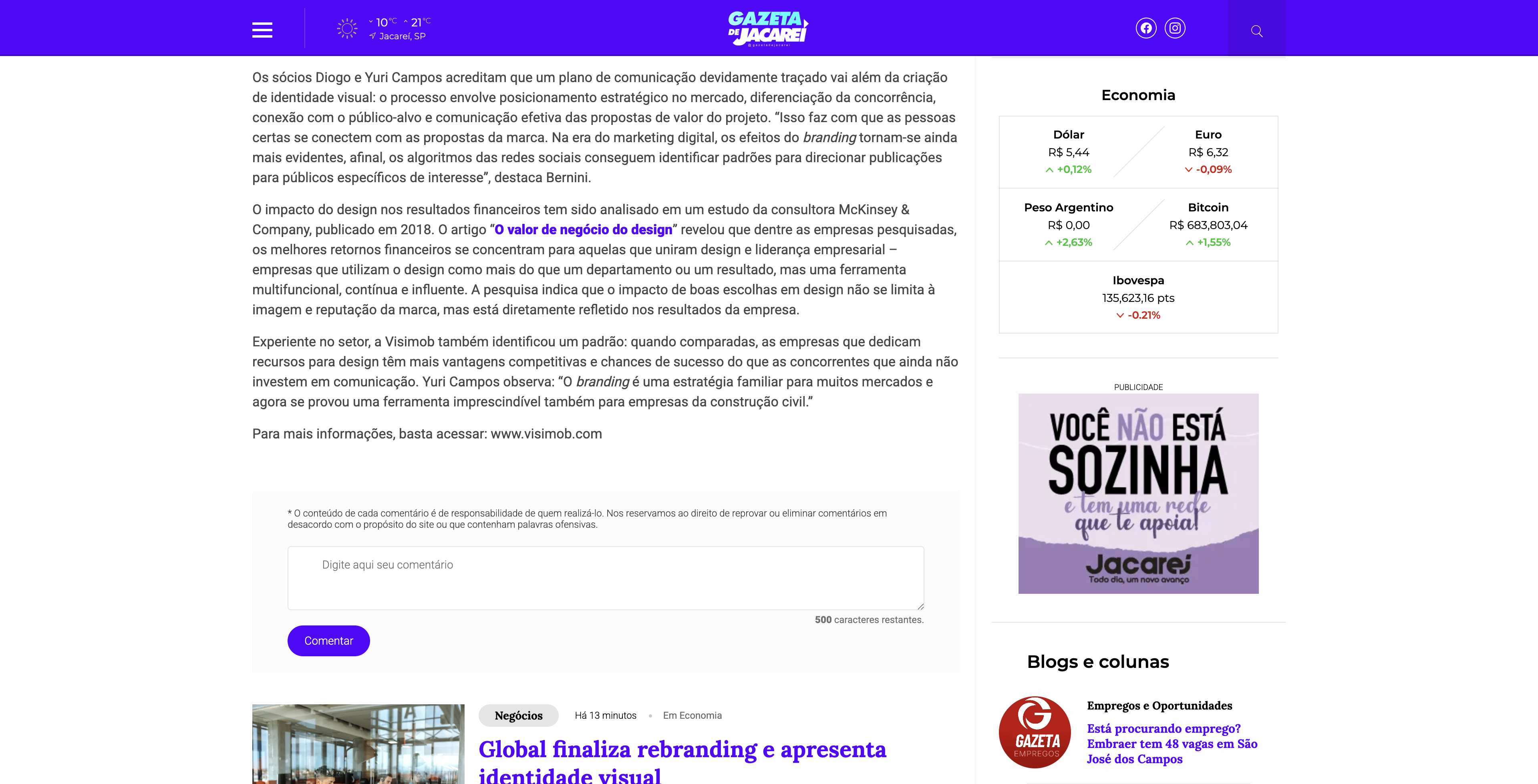News from Gazeta de Jacareí