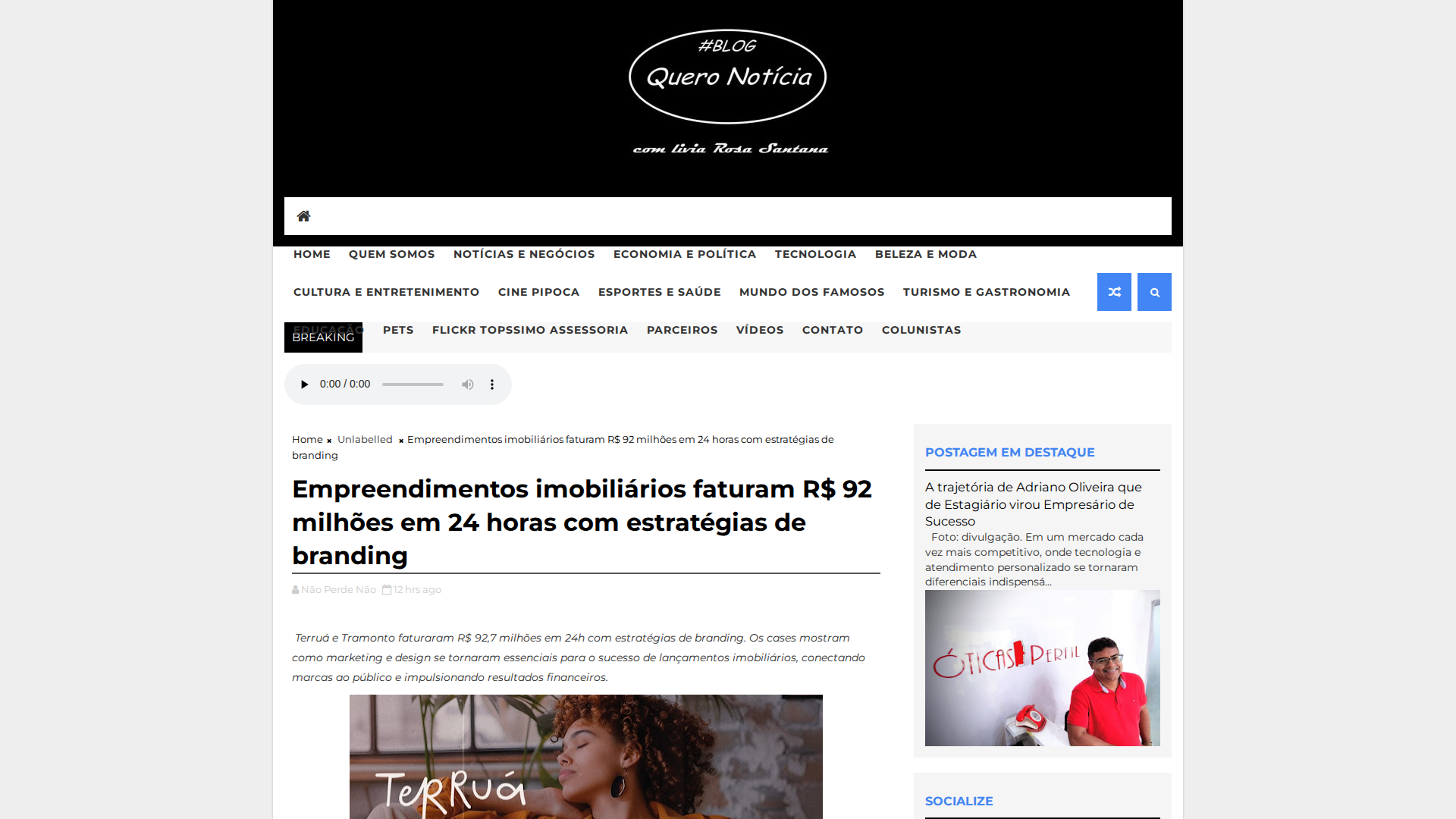 Notícia de Liviarosasantana