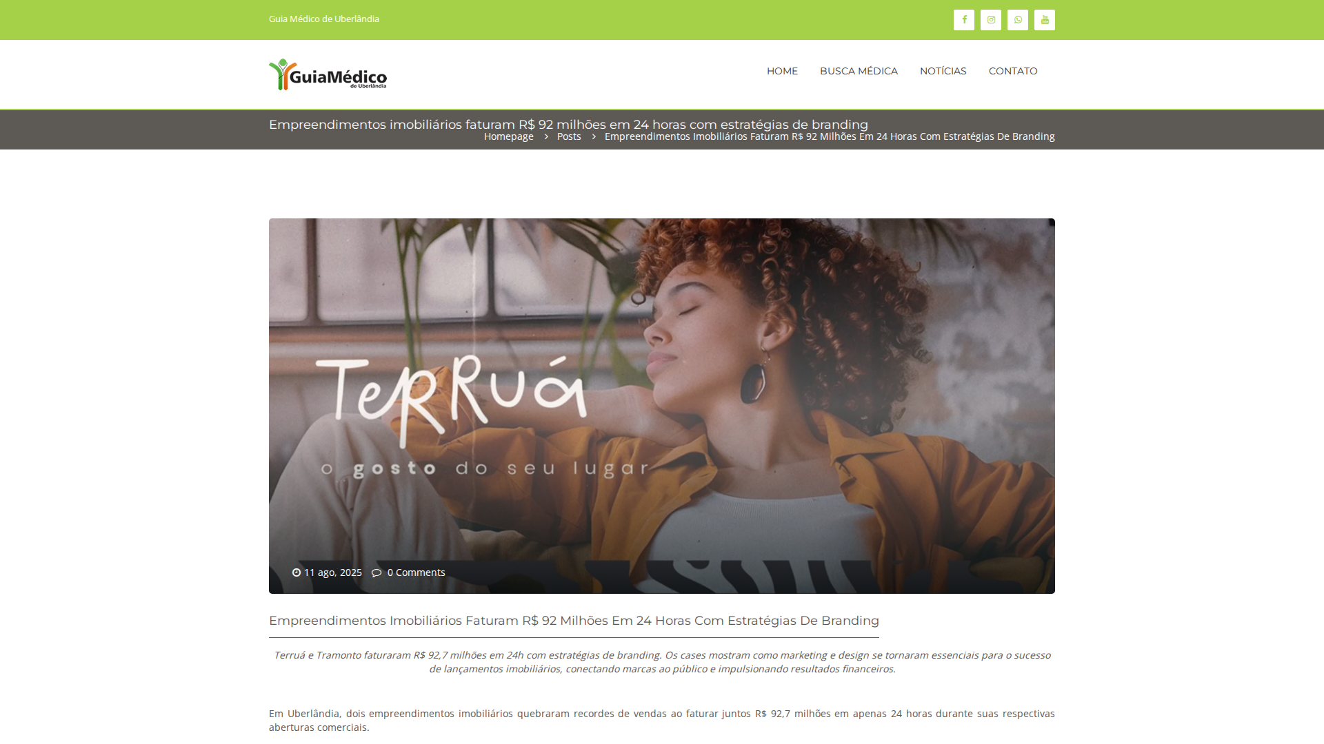 Notícia de Guiamedicodeuberlandia