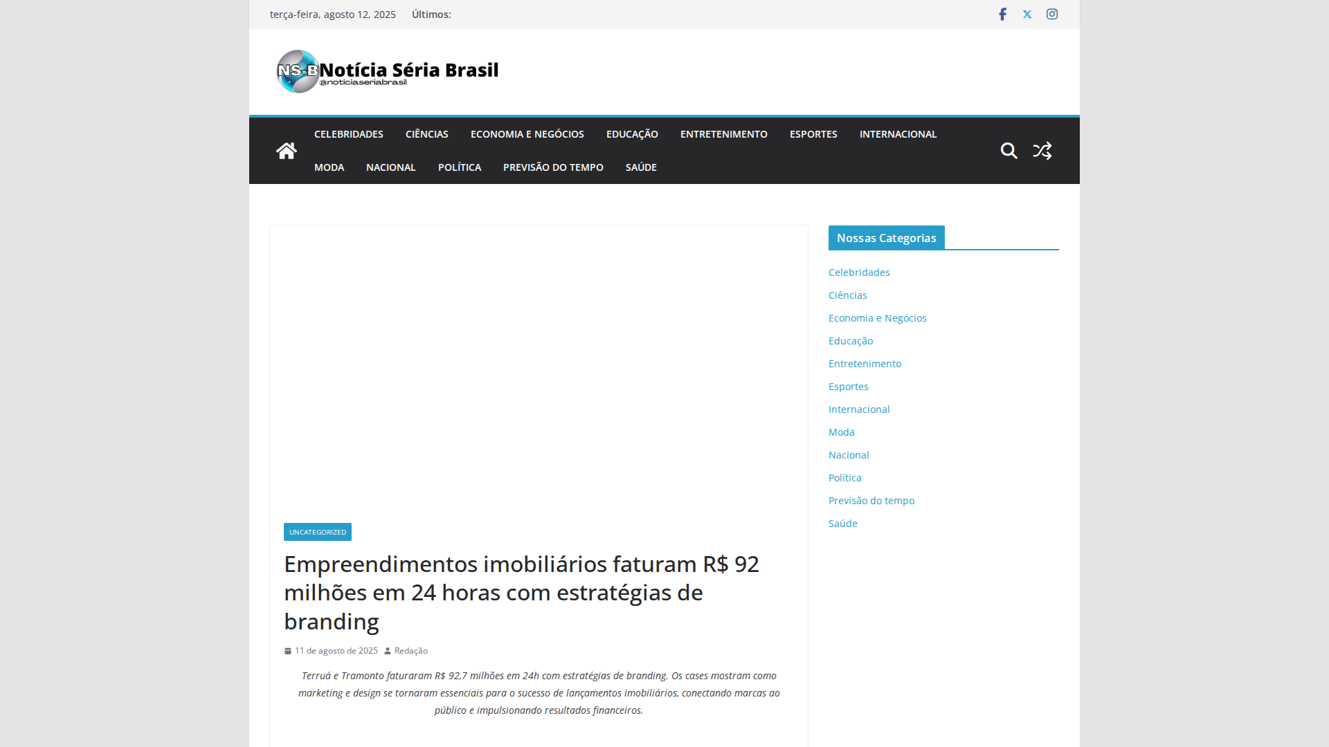 Notícia de Noticiaseriabrasil