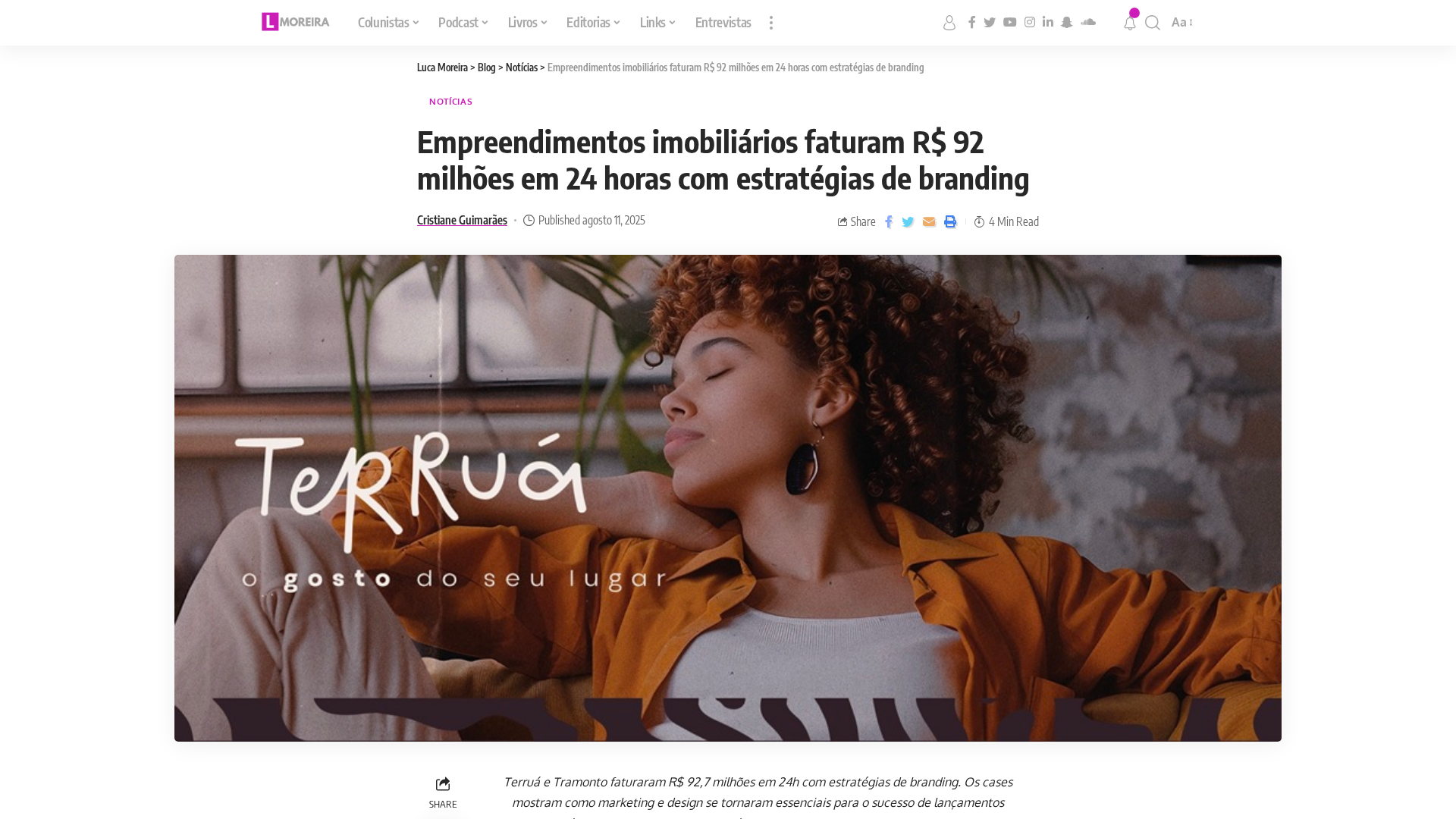 Notícia de Lucamoreira
